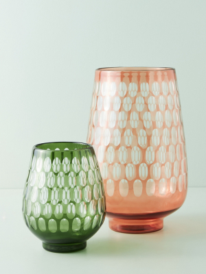 Saffy Etched Glass Vase