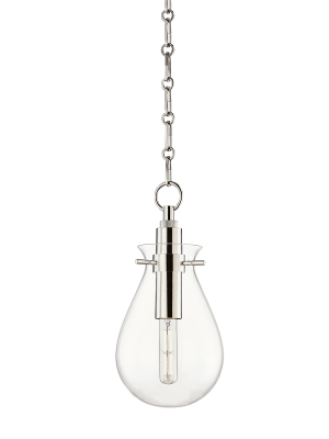 Hudson Valley Lighting Ivy Pendant - Polished Nickel & Clear