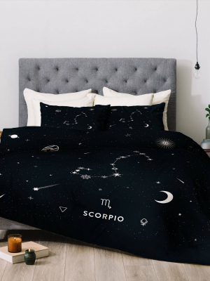 Cuss Yeah Designs Scorpio Star Constellation Comforter Set - Deny Designs