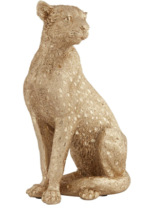 Studio 55d Cheetah 10 1/2" High Gold Finish Table Accent Figurine