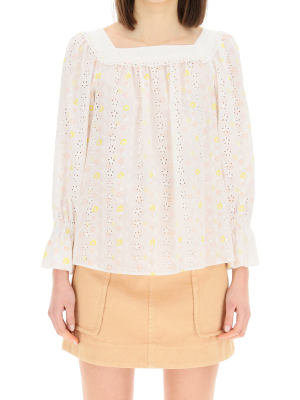 See By Chloé Floral Embroidered Blouse