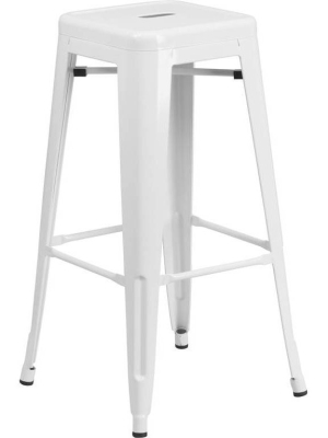 30" Backless Metal Barstool - Riverstone Furniture Collection