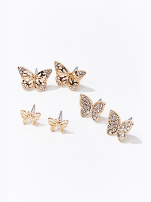 Filigree Butterfly Stud Earrings