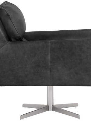 Easton Swivel Chair, Marseille Black