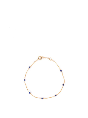 Dainty Gemstone Bracelet - Midnight Blue