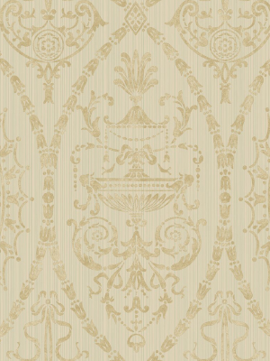 Adams Wallpaper In Gold And Sand From The Watercolor Florals Collection By Mayflower Wallpaper