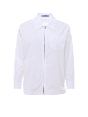 Prada Zipped Poplin Shirt