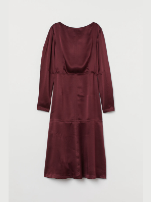 Silk Boat-neck Dress