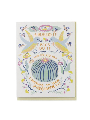 Birds Do It Baby Card