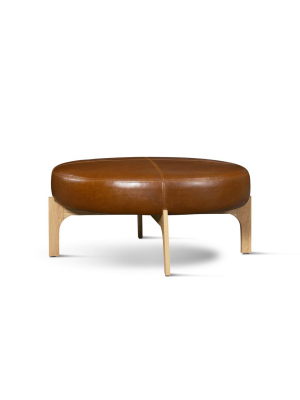 Manning Leather Ottoman