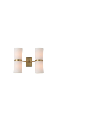 Double Shade Brass Sconce