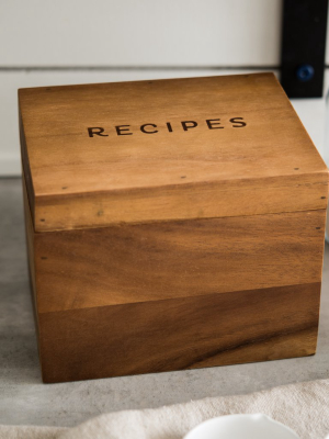 Acacia Recipe Box