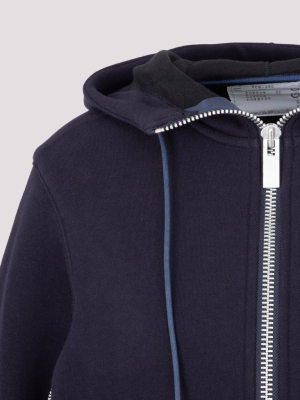 Sacai Panelled Zip-up Hoodie