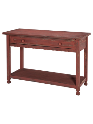 Country Cottage Media/console Table Antique Finish - Alaterre Furniture