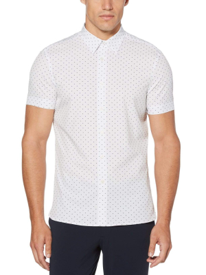 Total Stretch Slim Fit Mini Motif Print Shirt