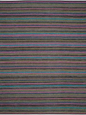 Striped Kilim Gray/multi Area Rug