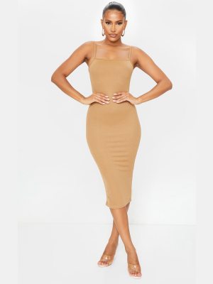 Chestnut Strappy Midi Dress