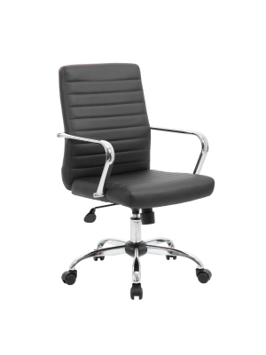 Task Chair With Fixed Arms Black - Boss Office Products