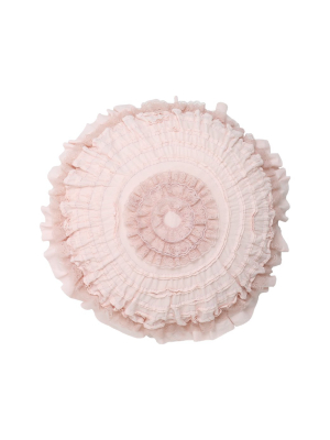 Petticoat Round Cotton Pillow - Pink By Rachel Ashwell