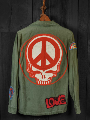 Grateful Dead Chain-stitched Military Jacket