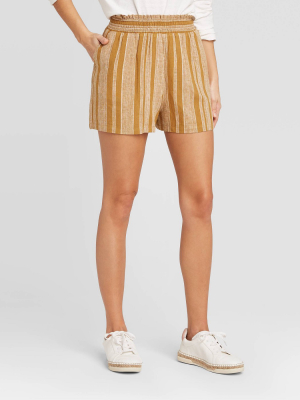 Women's Striped High-rise Pull-on Shorts - Universal Thread™