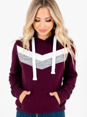 Casual Occasion Purple Hoodie