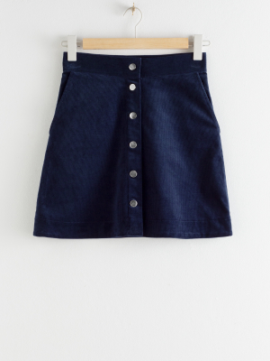 Corduroy Mini Skirt