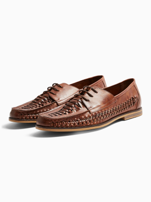 Tan Weave Morgan Lace Loafers