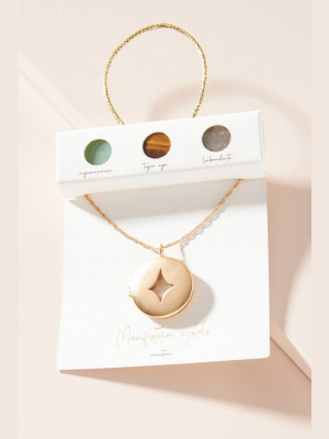 Crystal Manifestation Pendant Necklace Set