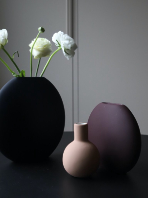 Pastille Vase Black 20cm