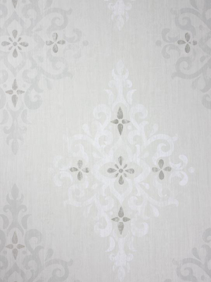 Sample Holmwood Wallpaper In Gray From The Braemar Collection By Nina Campbell