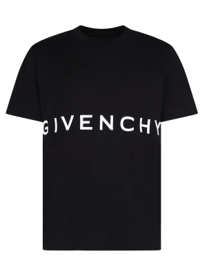 Givenchy 4g Logo Embroidered T-shirt