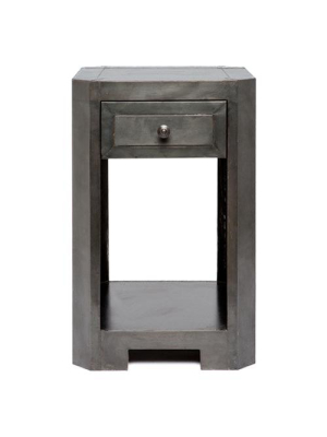 Made Goods Wallace Small Nightstand - Zinc