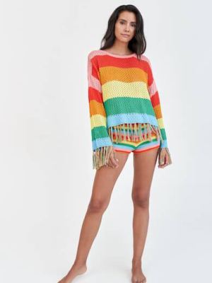 Rainbow Crochet Shorts