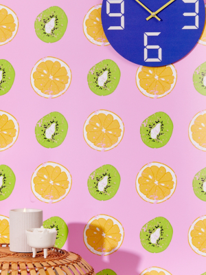 Orange + Kiwi Removable Wallpaper