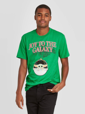 Men's Star Wars The Child Ugly Holiday Short Sleeve Graphic T-shirt - Green