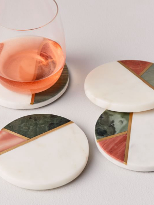 Mixed Marble Coasters (set Of 4)