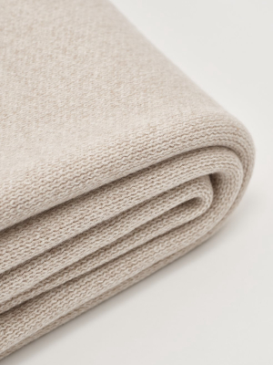 Cashmere Blend Blanket / Oatmeal Marl
