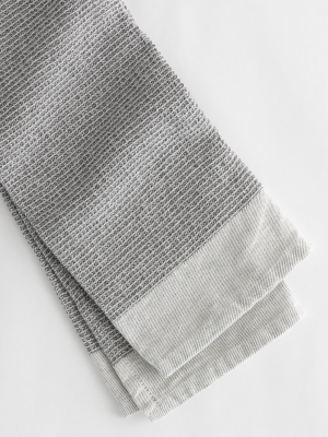 Gray Woven Hand Towel (set Of 2)