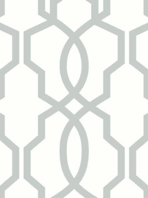 Hourglass Trellis Wallpaper In Grey From The Geometric Resource Collection By York Wallcoverings