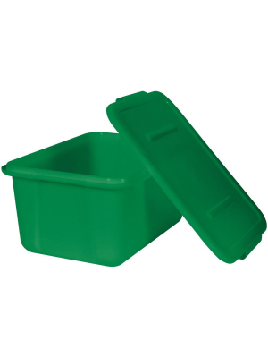 School Smart Storage Tote With Snaptite Lid, 7-1/2 X 11-3/4 X 15-1/2 Inches, Green