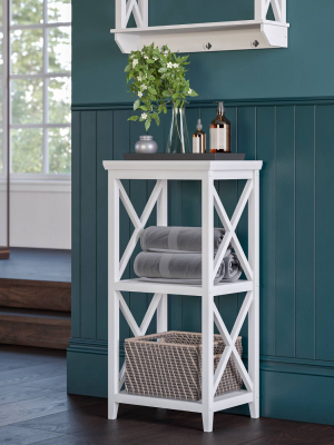 Three Shelf Cross Frame Etagere Tower - Riverridge Home