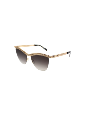 Moschino Mos 010/s 06j Ha Womens Cat-eye Sunglasses Gold Havana 57mm