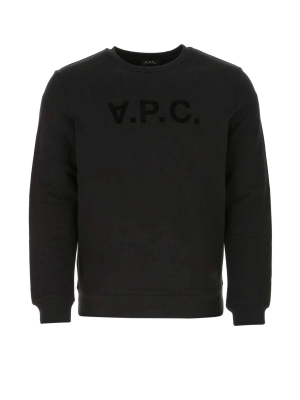 A.p.c. Vpc Logo Flocked Sweatshirt