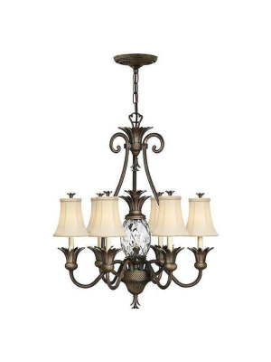 Plantation Chandelier Pearl Bronze