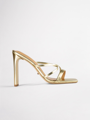 Fior Gold Nappa Metallic Heels