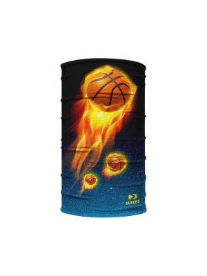 Basketball Fire Kids Neck Gaiter