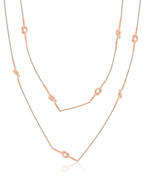 Romi Knot Necklace Rosegold