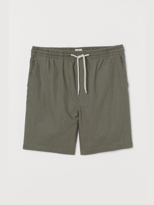 Linen-blend Shorts