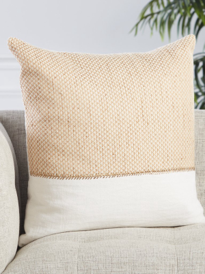 Sila Geometric Pillow In Gold & White